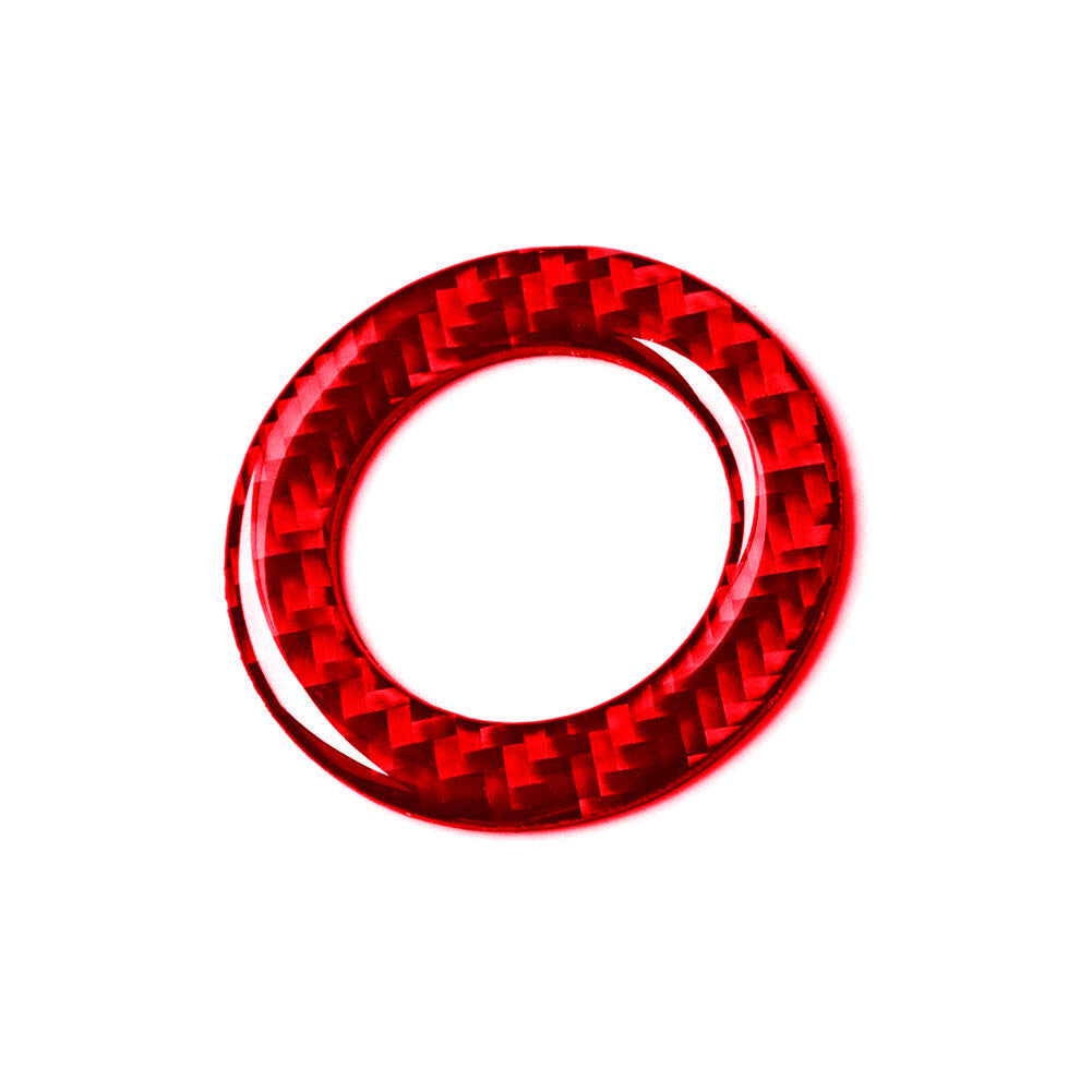 Red Carbon Fiber Steering Wheel Circle Ring Trim Cover for VW for Golf MK7 2014-2019