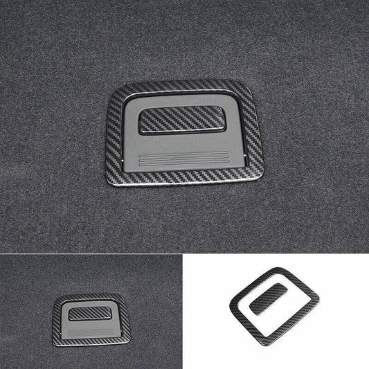 for Audi Q5 18-2023 Carbon Fiber Textured Tailgate Trunk Handle Cover Decor Trim