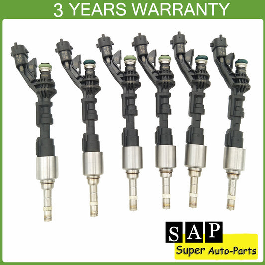 Set of 6 Fuel Injectors FX23-9F593-AC for Jaguar for F-Type XJ XF 2013-2015 3.0L V6
