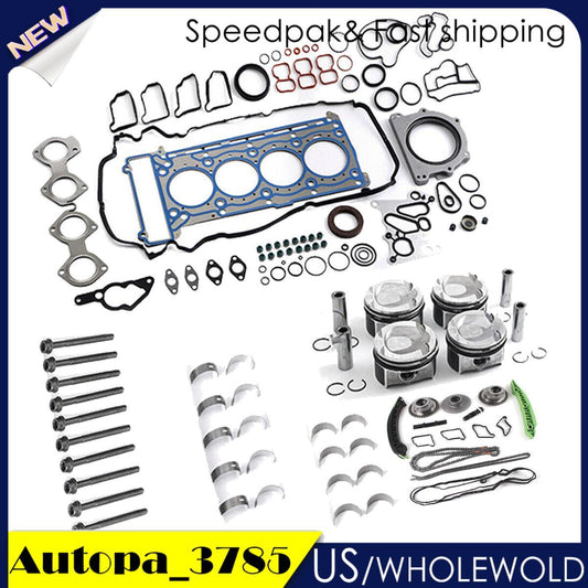 M271 Engine Rebuild Kit - Pistons Rings 2710305017 Head Bolts for Mercedes-Benz