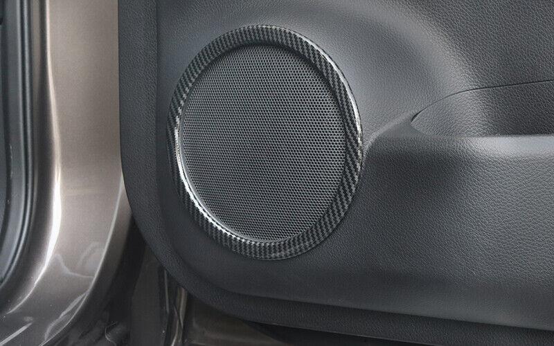 for Nissan Rogue Sport 2017-2021 Carbon Fiber Inner Door Speaker Frame Cover 4pc