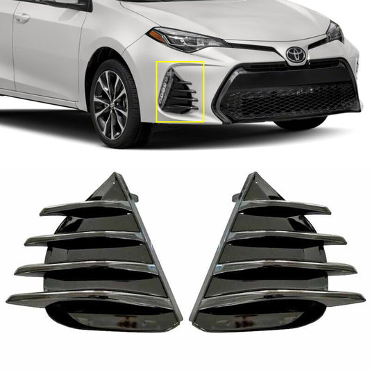 Pair Front bumper Fog lamp cover trim for Toyota for Corolla SE XSE 2017-2019