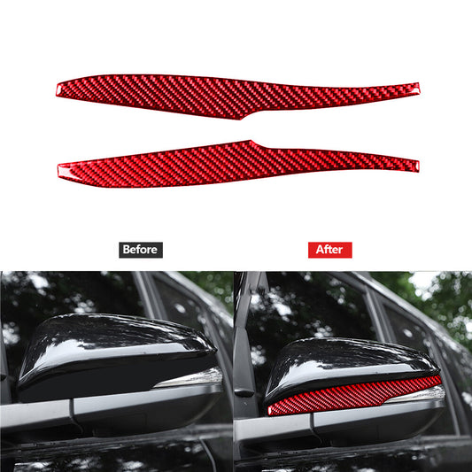 Red Carbon Fiber Rearview Mirror Decorative Cover Trim for Toyota 4Runner 10-20