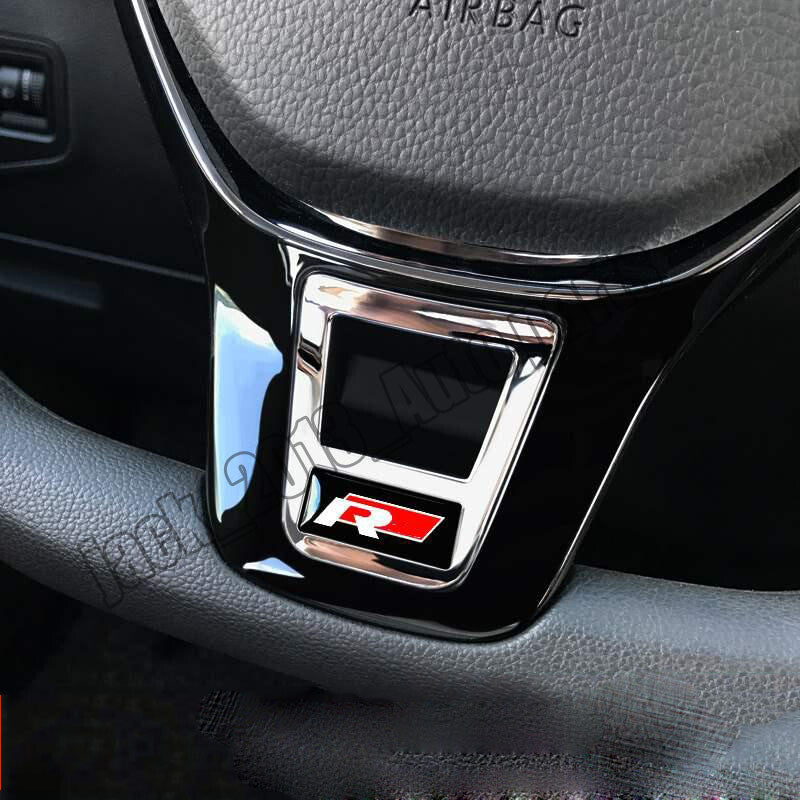 For Volkswage for VW for Jetta MK7 2013-2024 R Style Car Inner Steering Wheel Cover Trim