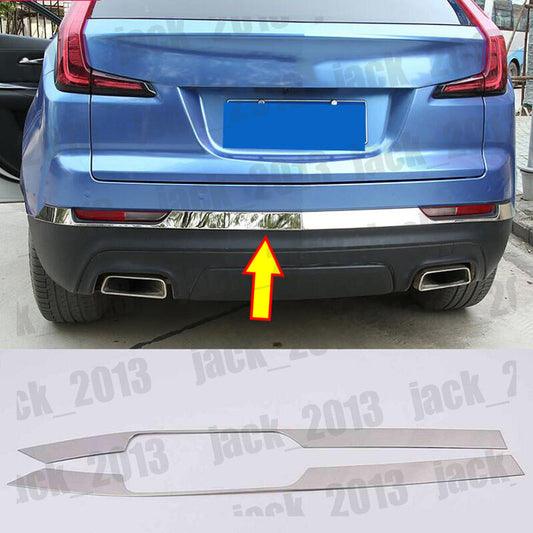 Chrome Steel Rear Bumper Strip Protector Cover Trim for Cadillac XT4 2018-2023