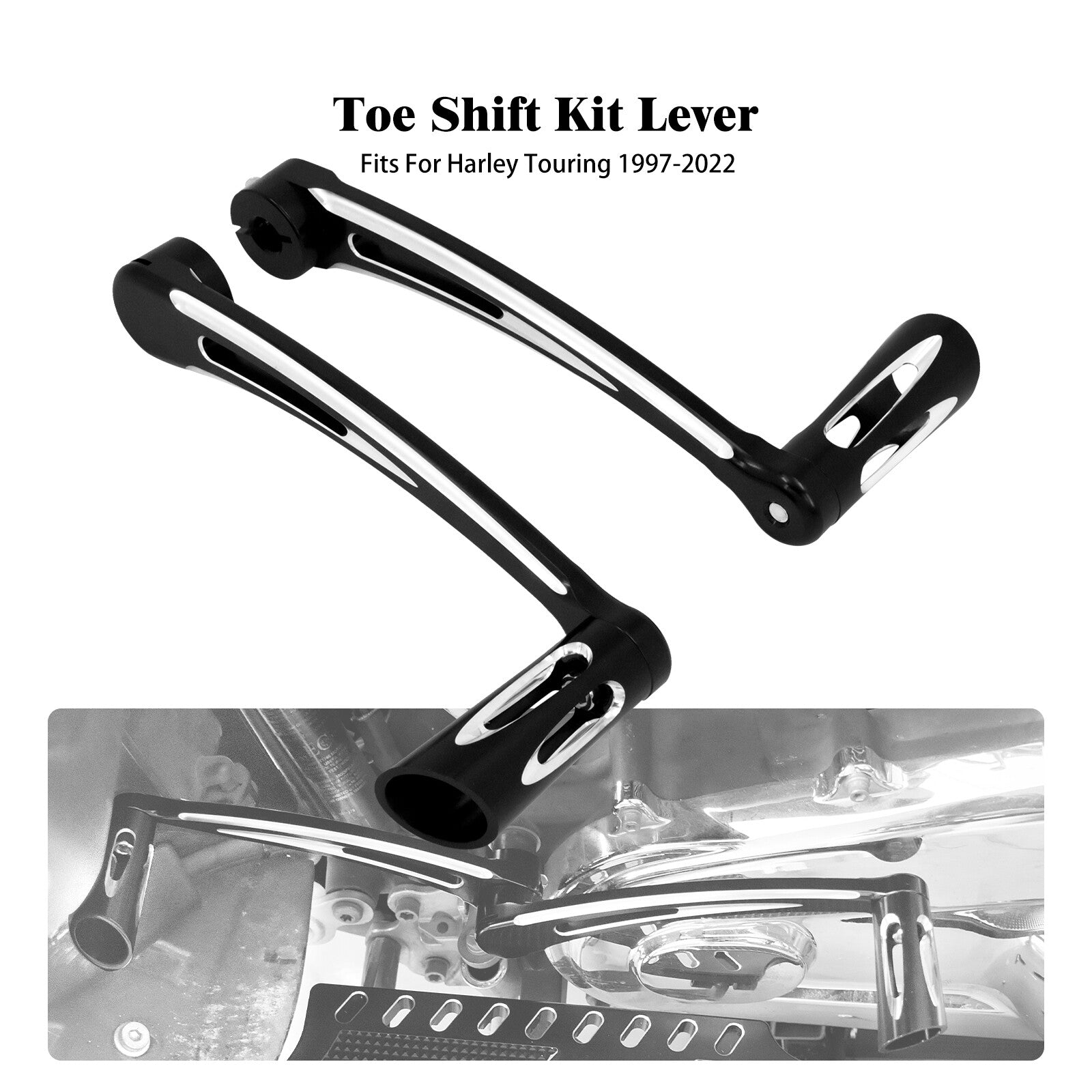 Black Heel Toe Gear Shifter Lever Pedal Peg for Harley Softail Street Road Glide