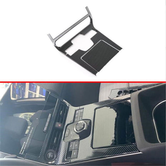 for Toyota bZ4X 23-24 Carbon Fiber Style Central Gear Shift Panel Cover Trim 3X