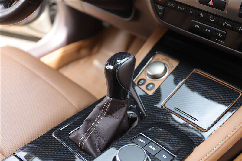 Middle Console Gear Shift Panel Trim Interior for Lexus for ES 2015-17 Carbon Fiber