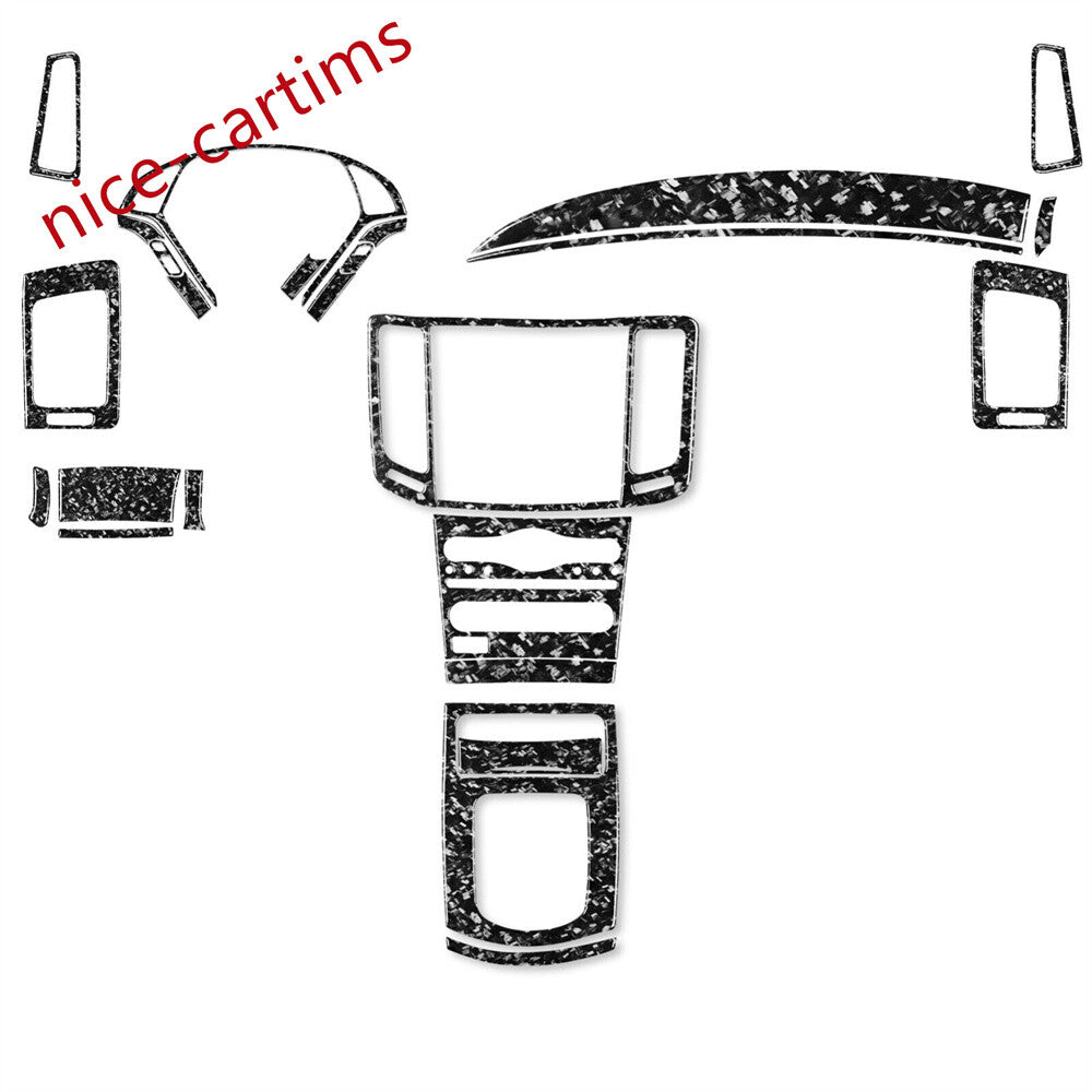 25Pcs Forged Carbon Interior Set Decorative Trim Kit for Infiniti G37 2010-2013