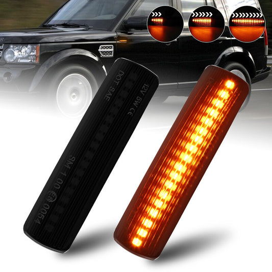 Amber LED Turn Signal Side Marker Lights Fit For 2005-2016 for Land Rover LR3 LR4