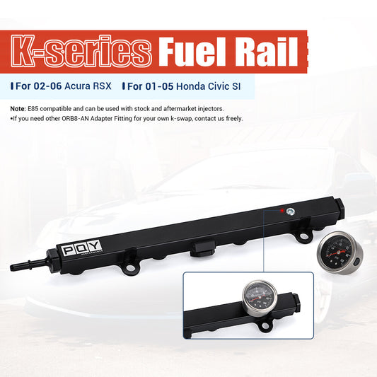 PQY K Series High Flow Fuel Rail for Honda / for Acura K20 K24 K-Swap for Civic Rsx Integra