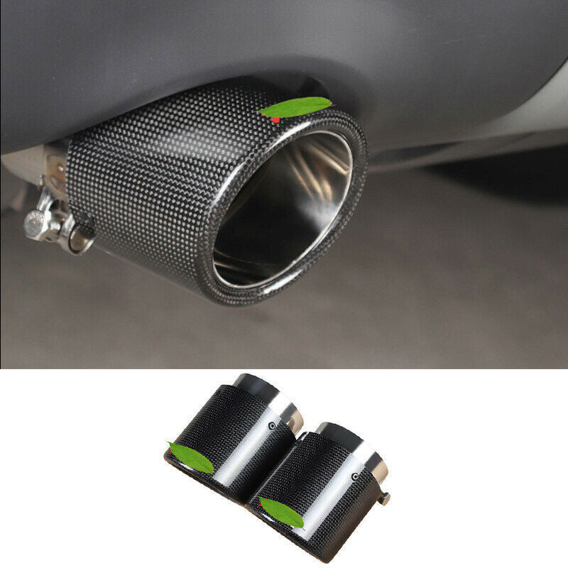 for Range Rover Evoque 12-19 Carbon Fiber Exhaust Muffler Tail Pipe Tip Tailpipe