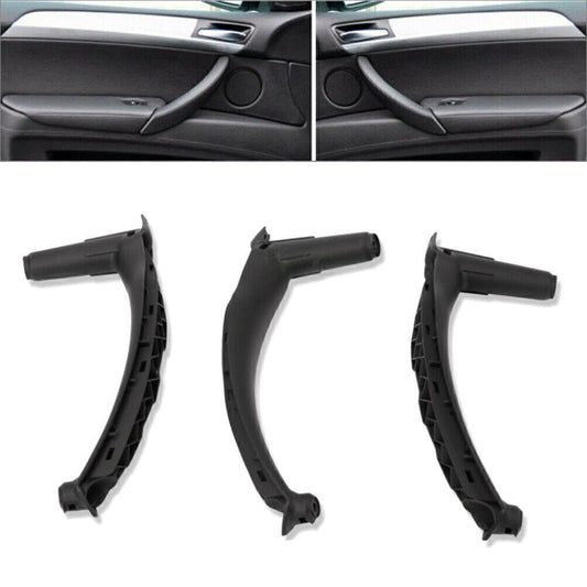 3pcs Interior Inner Inside Door Panel Handle Pull Trim Cover Set for BMW E70 X5