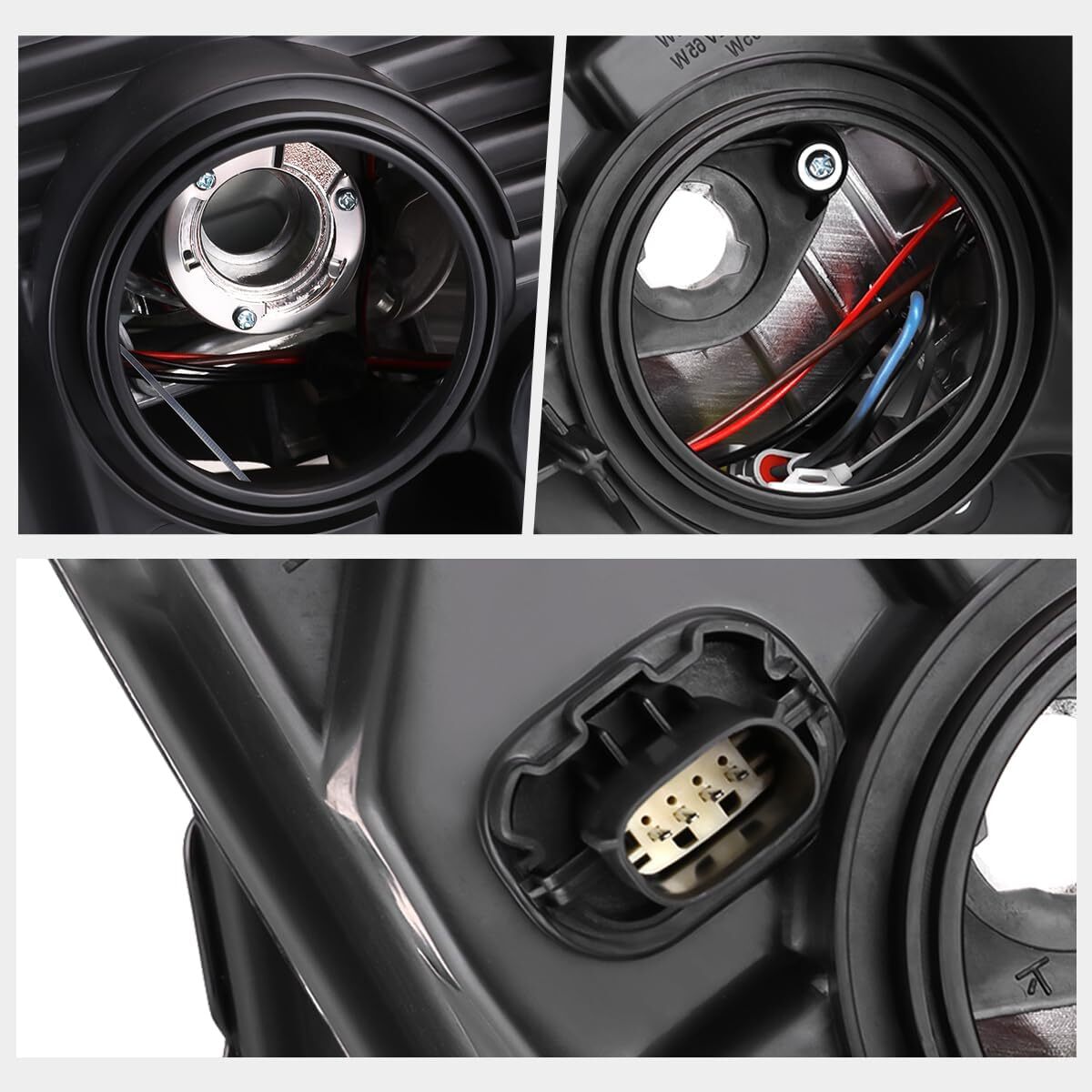for Ford Expedition 2015 - 2017, left-hand driver's side chrome projector headlight.