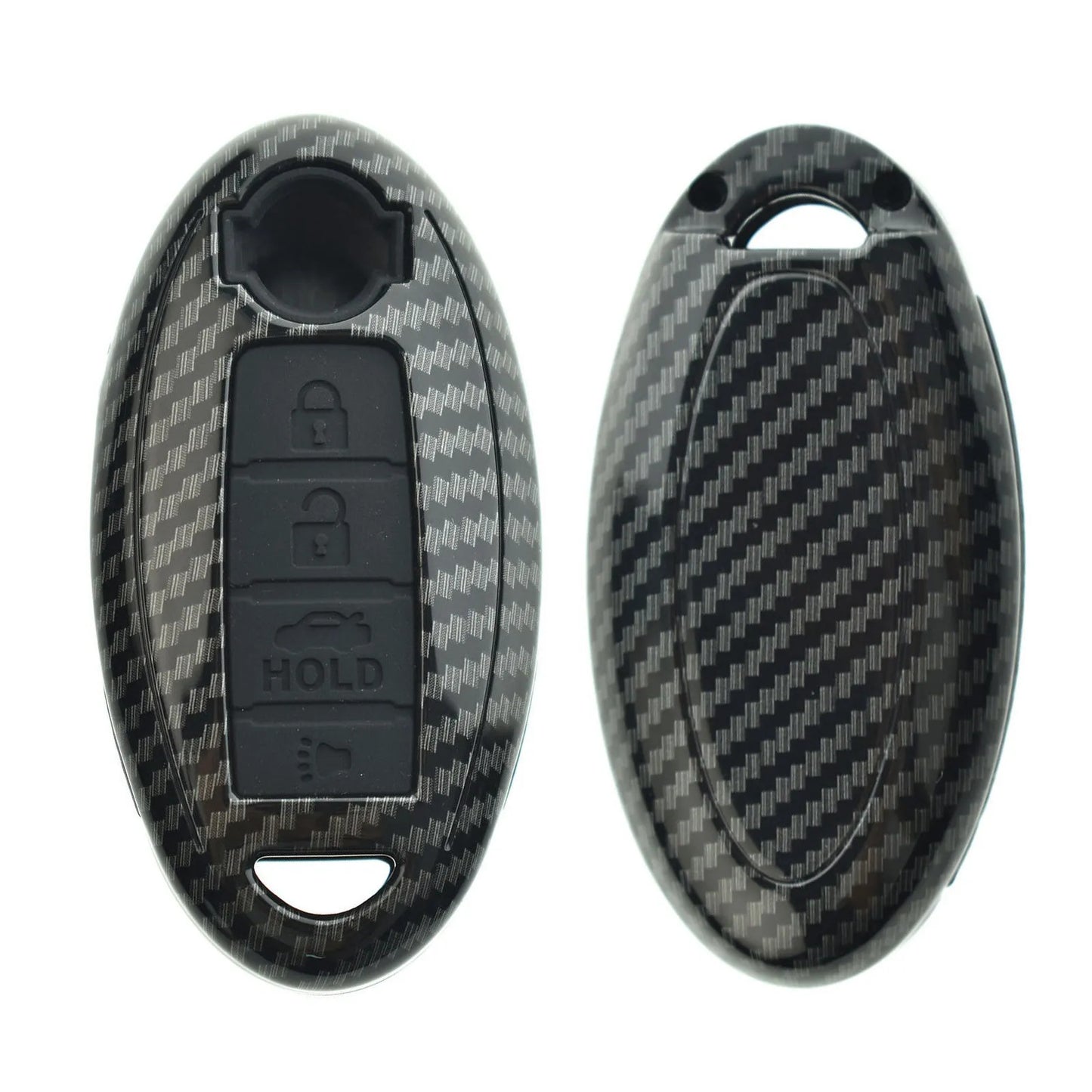 ABS Carbon Fiber Style Keychains Key Cover Case For accessories  for Nissan new