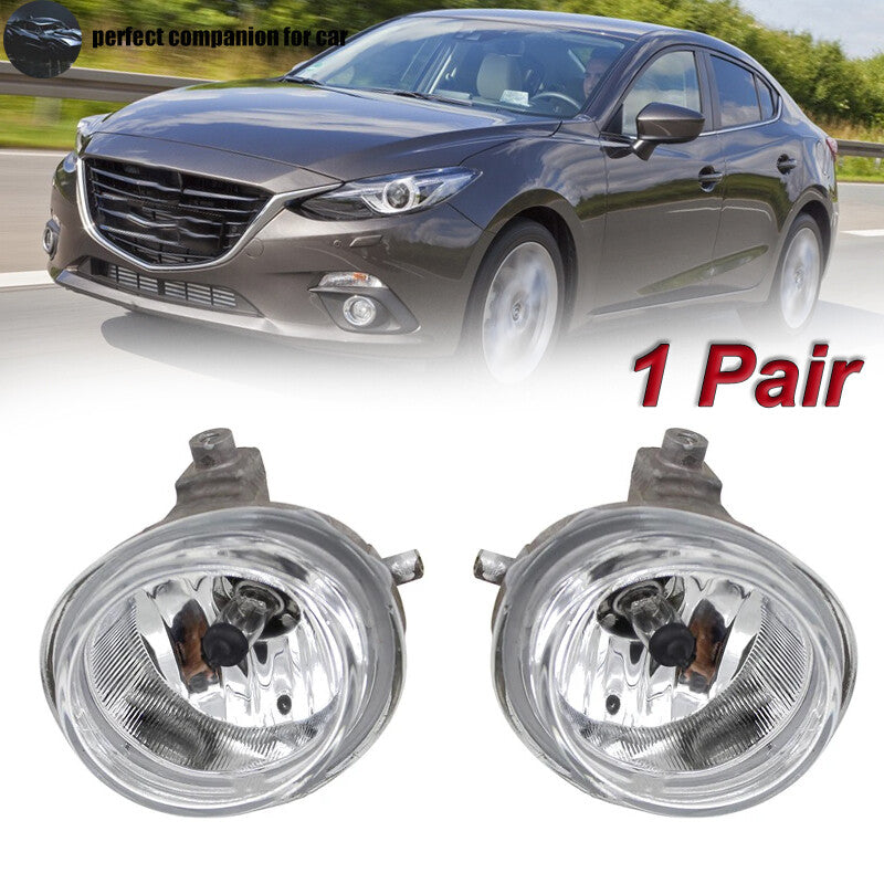 1. Dual front bumper fog lights. Fog lights are suitable for Mazda 3/Axela and for Mazda 2/5/6/Atenza.