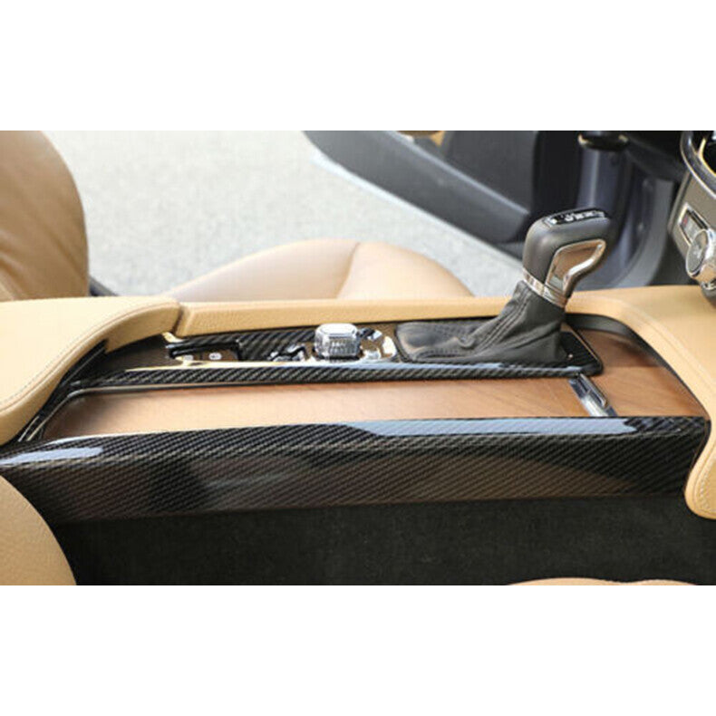 for Volvo S90 2017-2022 Carbon Fiber Center Console Gear Shift Box frame cover