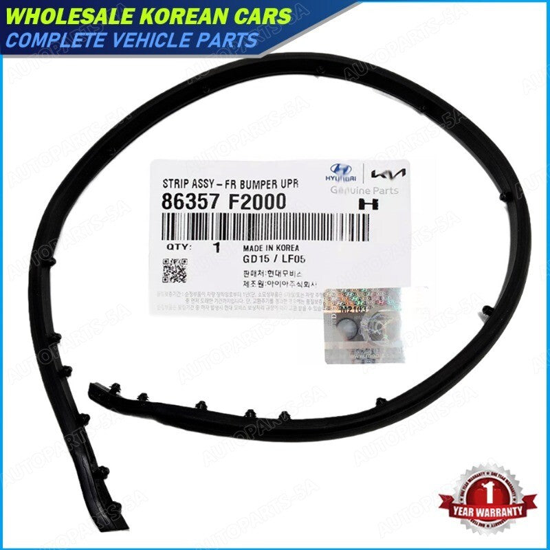 Front bumper strip cover Roob seals suitable for 17-18 for Hyundai for Elantra 86357-F2000