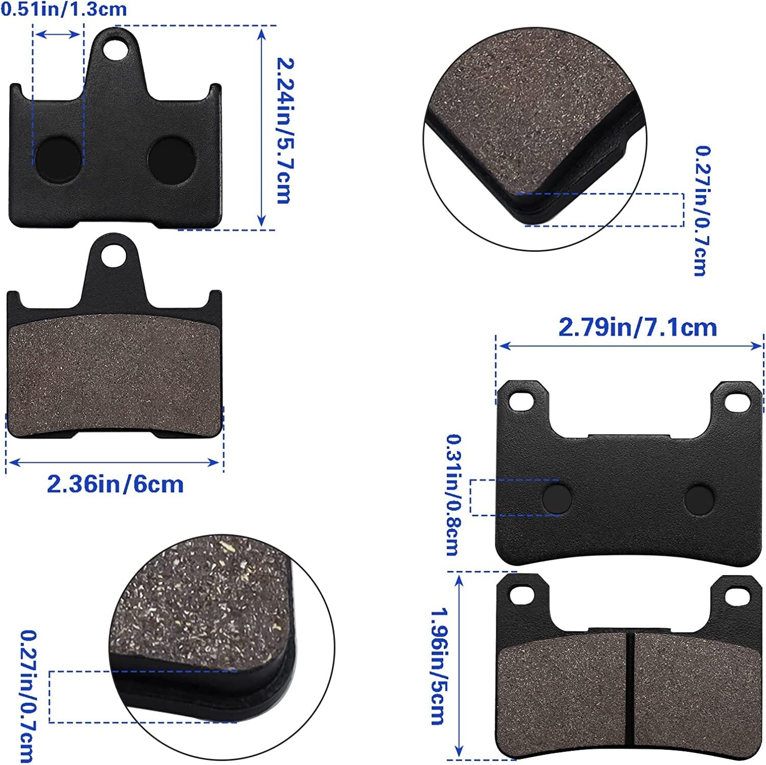 Brake Pads for Suzuki GSXR 1000 2004 2005 2006, GSXR 600 K4/K5 2004 2005