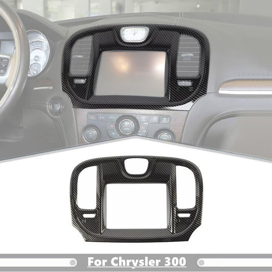 For 2015-2023 for Chrysler 300 ABS Carbon Central Control GPS Navigation Cover Trim