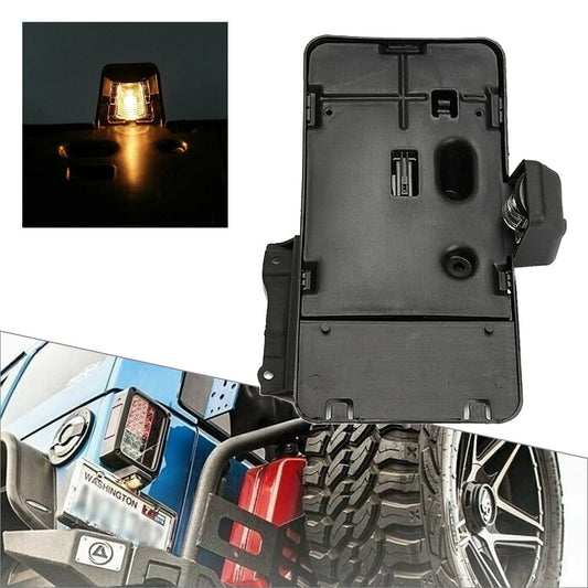 Rear License Plate Tag Bracket W/Light Fit for Jeep for Wrangler Jk 2007-2018 Black