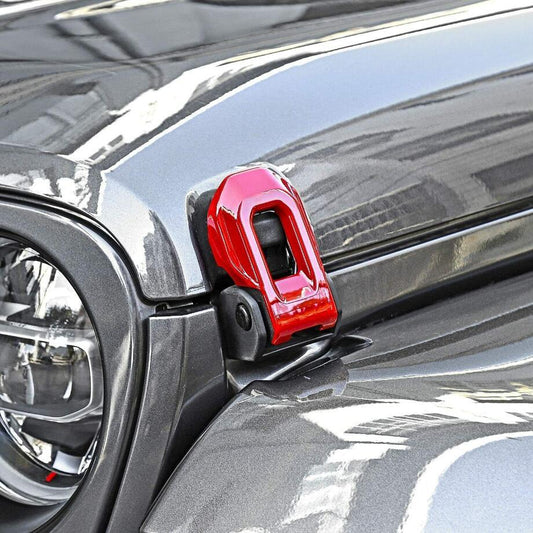 Suitable for 2018-2023 for Jeep for Wrangler JL Red Cap Latch Snap-on Bracket Cover Decoration