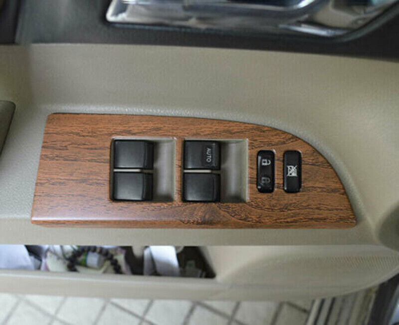 for Toyota Highlander 2008-13 Wood Grain Car Window Lift Panel Switch Cover Trim
