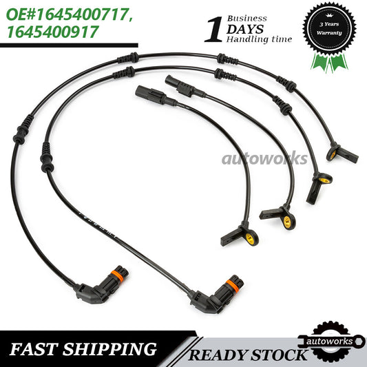 4X Front Rear ABS Wheel Speed Sensor for Mercedes-Benz R320 R350 R500 1645400717