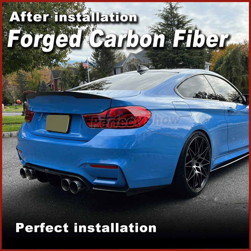 Fit for BMW F82 M4 2014-2020 Forge Carbon Fiber Rear Trunk Boot Spoiler Wing Lip