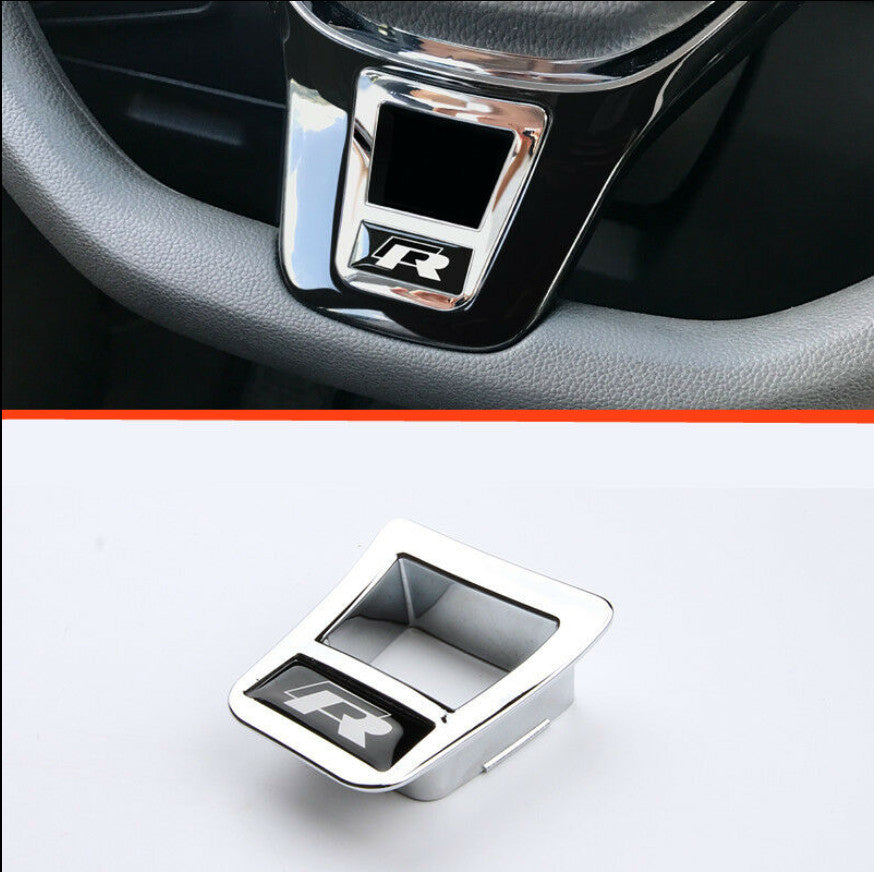 ABS R Style Inner Steering Wheel Cover Trim for Volkswagen for VW Atlas for Tiguan 17-23