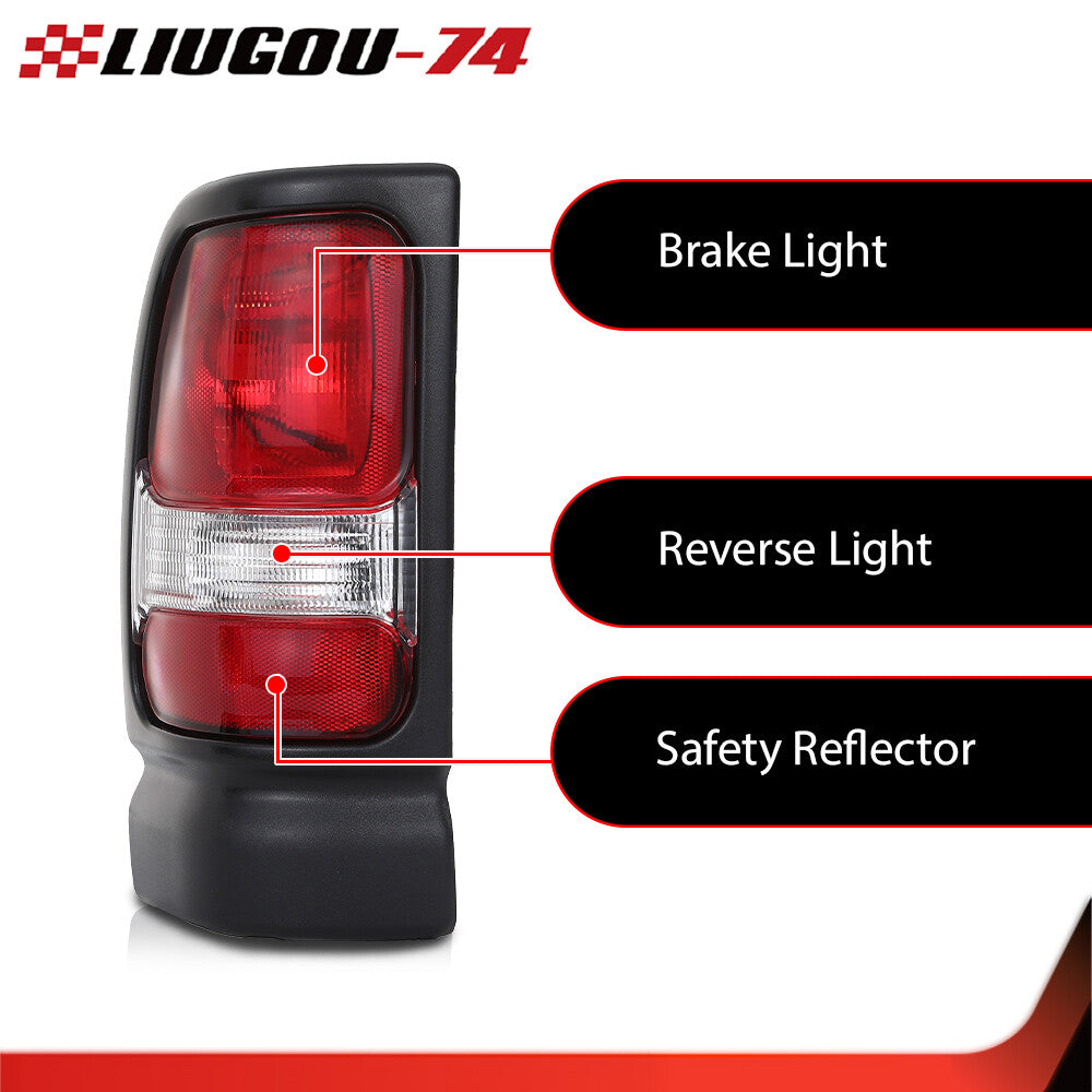 Suitable for 94-02 for Dodge for Ram 1500 2500 3500 Taillight Pickup Rear Light LH+RH Pair
