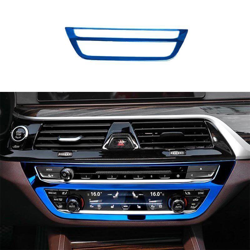 Central Console for BMW 5 Series G30 2018-2022 CD Switch Panel Trim Blue Steel