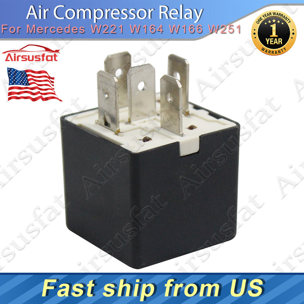 for Mercedes W221 W164 W166 W251 Air Suspension Compressor Pump Relay 5 Prong US