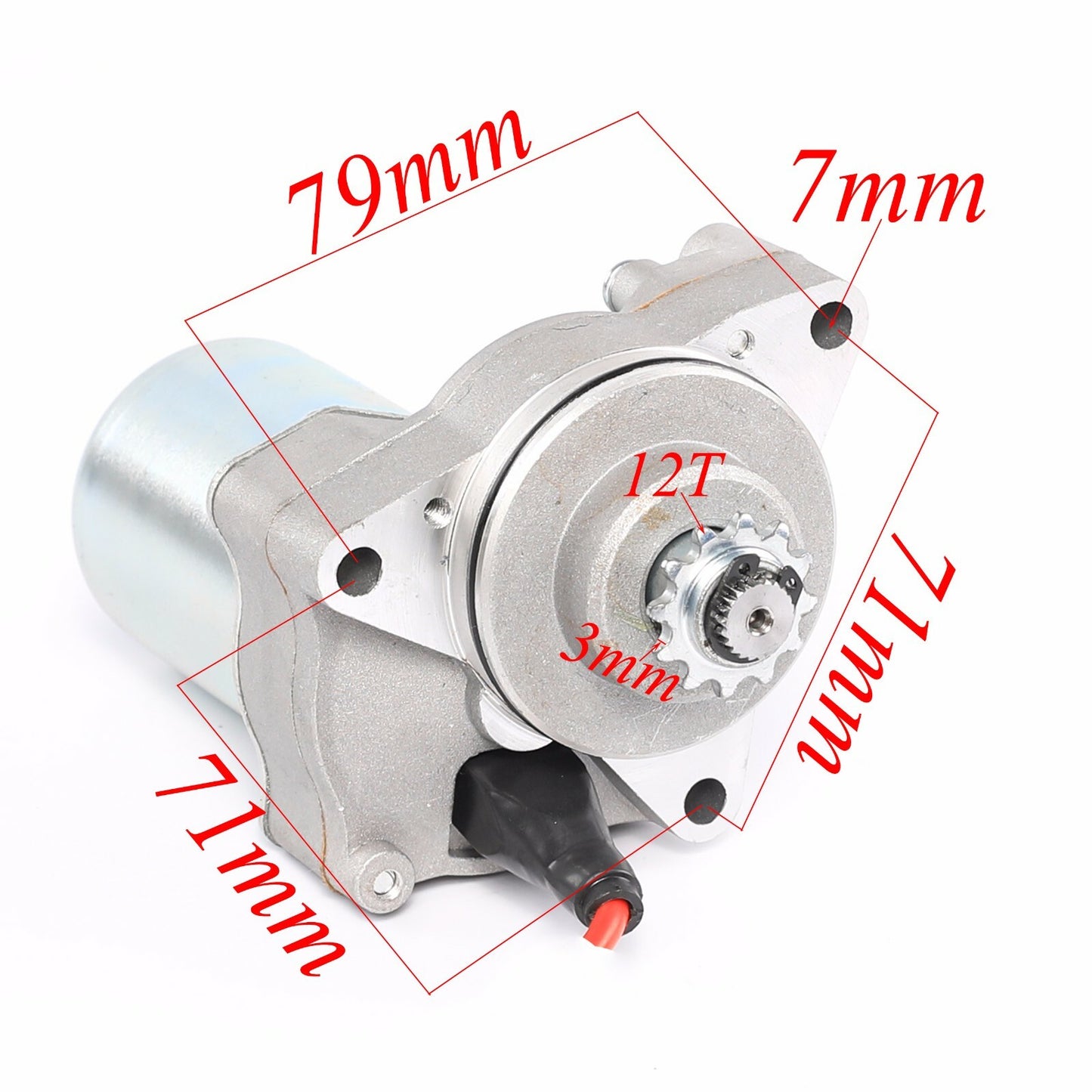 Electric starter motor 50 70 90 110 125cc, all-terrain vehicle four-way 3-bolt upper engine mounting