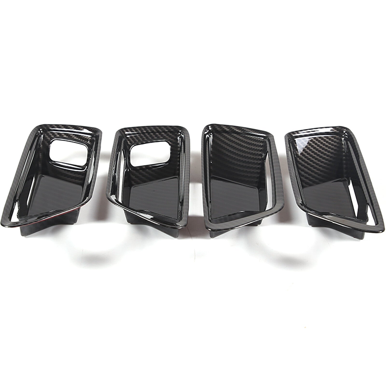 ABS carbon fiber interior door handle cover trim frame for Alfa Romeo Giulia 17-20