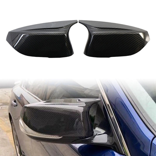 2x Carbon Fiber Rear View Mirror Cover Trim for Infiniti Q50 Q60 QX30 Q70