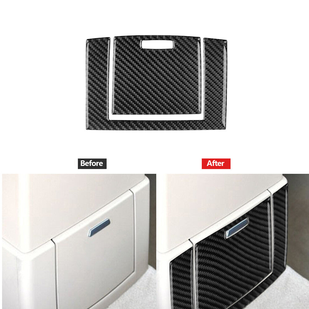 2X Carbon Fiber Rear Control Panel Lower Panel Trim for BMW X3 2004-2010