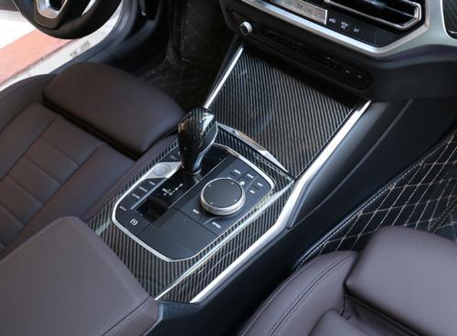 for BMW 3-Series 19-22 ABS Carbon Fiber Central Console Gear Shift Panel Trim
