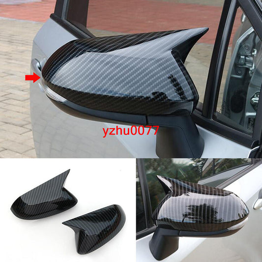 for Toyota for Corolla 2020-23 Carbon Fiber OX Horn Rear view mirror cover trim cap