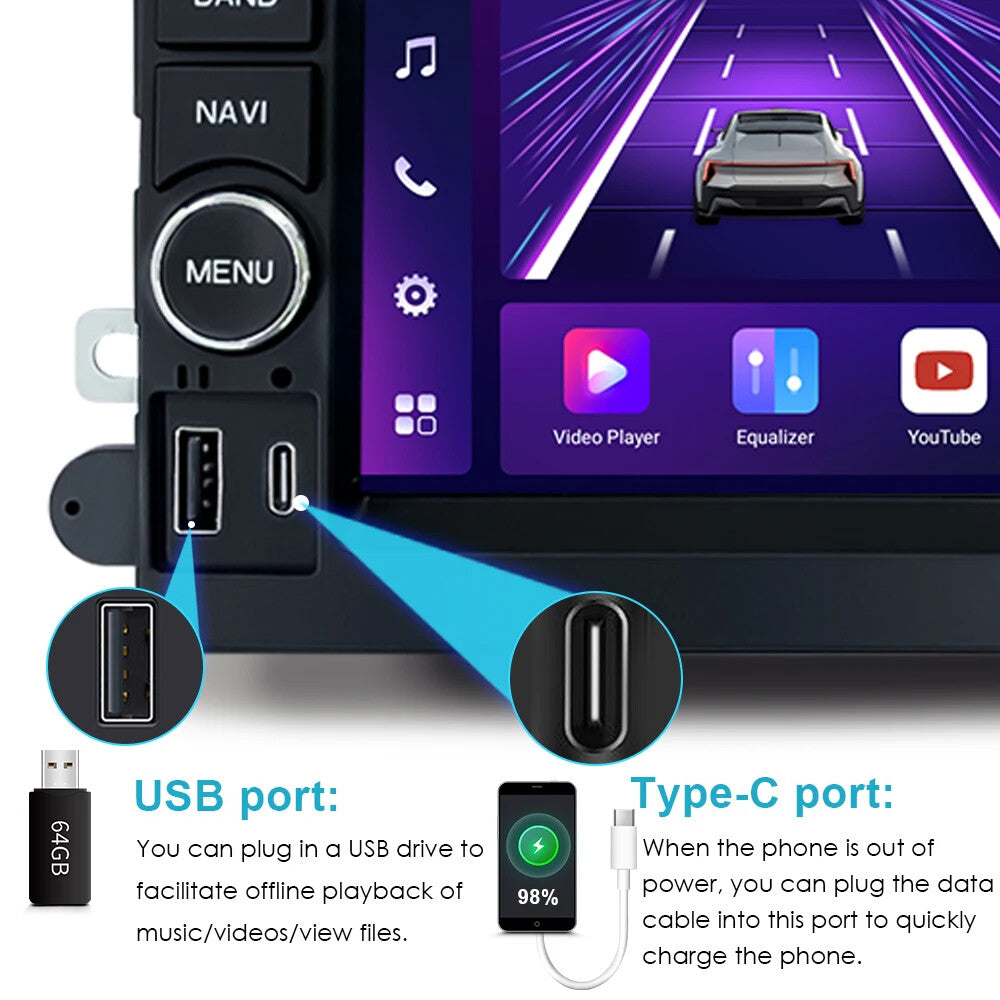 Android Auto CarPlay Car Radio for Ford 500/F150/Explorer GPS Multimedia Screen