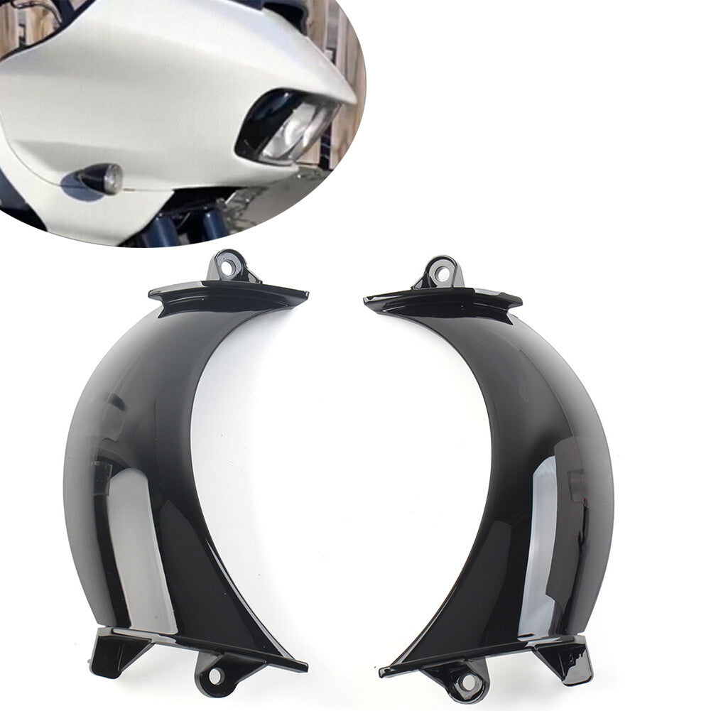 Front Headlight Fairing Vent Block Closure 2x for Harley Road Glide FLTRX 15-23