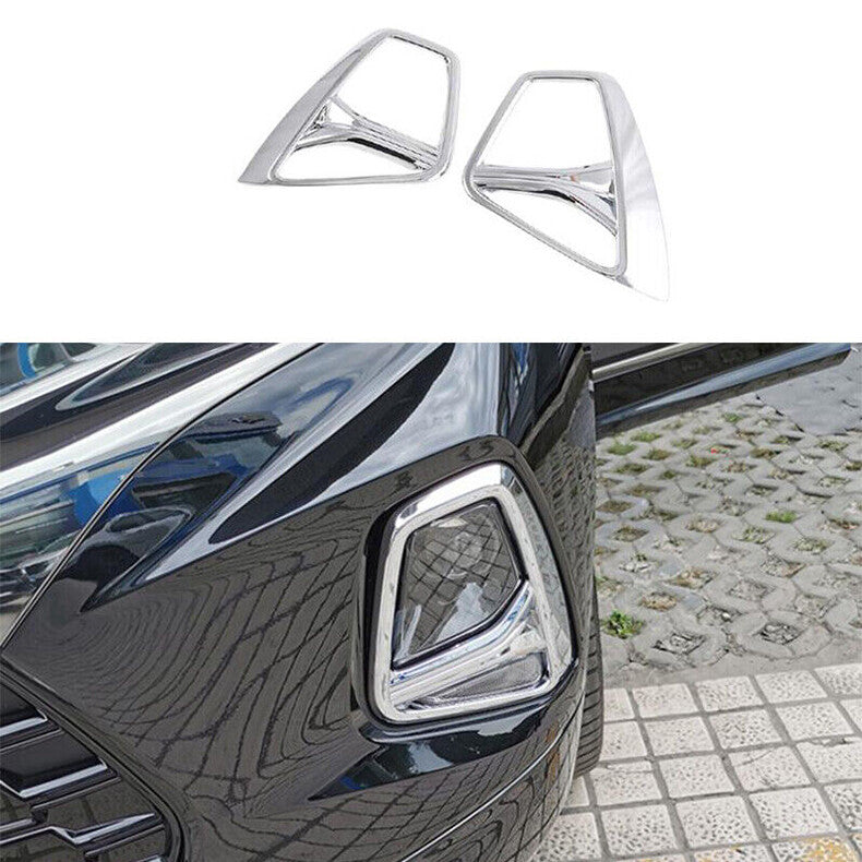 for Chevy Blazer 2019-2022 Chrome Front bumper Fog Light Lamp Frame Cover Trim