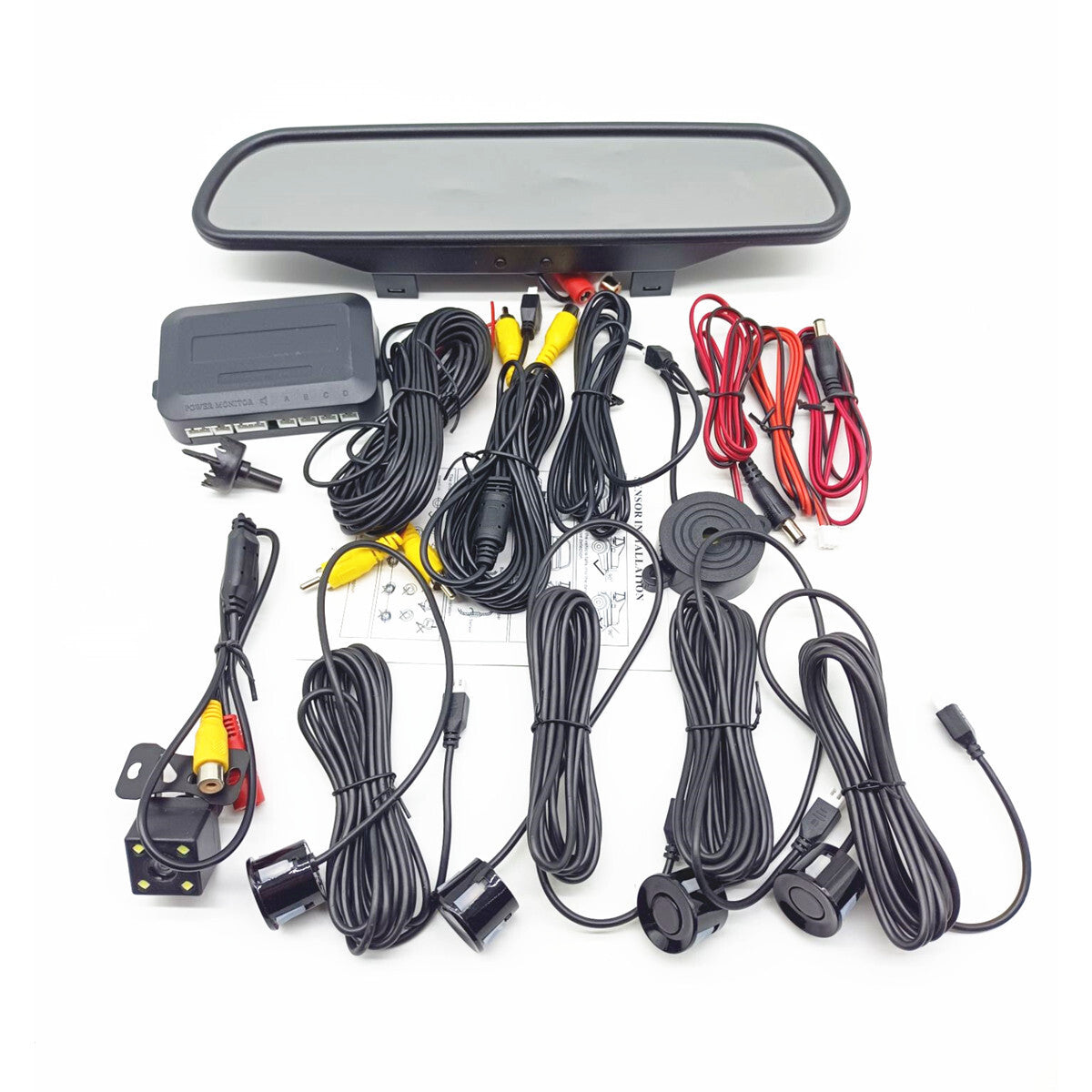 Waterproof Night Vision Backup Reverse Camera 4.3in Monitor Car Rear View Kit