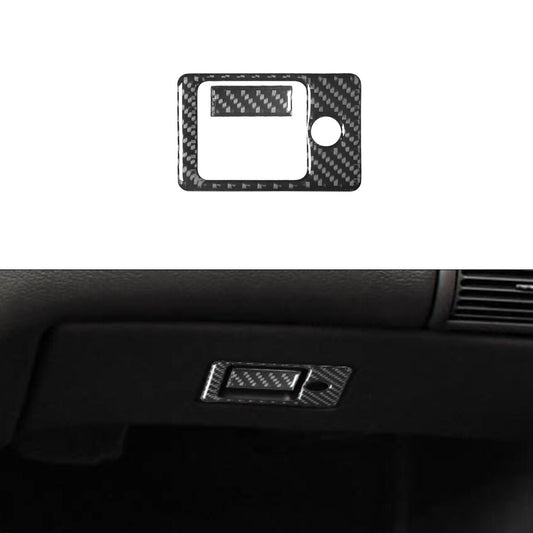 2pcs Carbon Fiber Glove Box Handle Trim for Ford for Mustang Convertible 2001-2004
