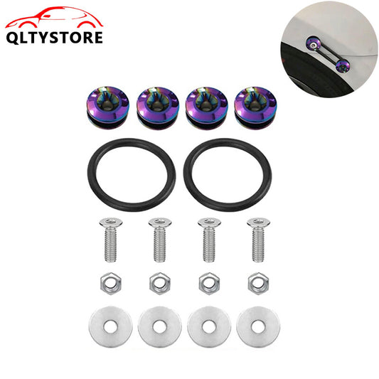 Multi-Color Quick Release Fasteners Bumper Trunk Fender Hatch Lids Kit Aluminum