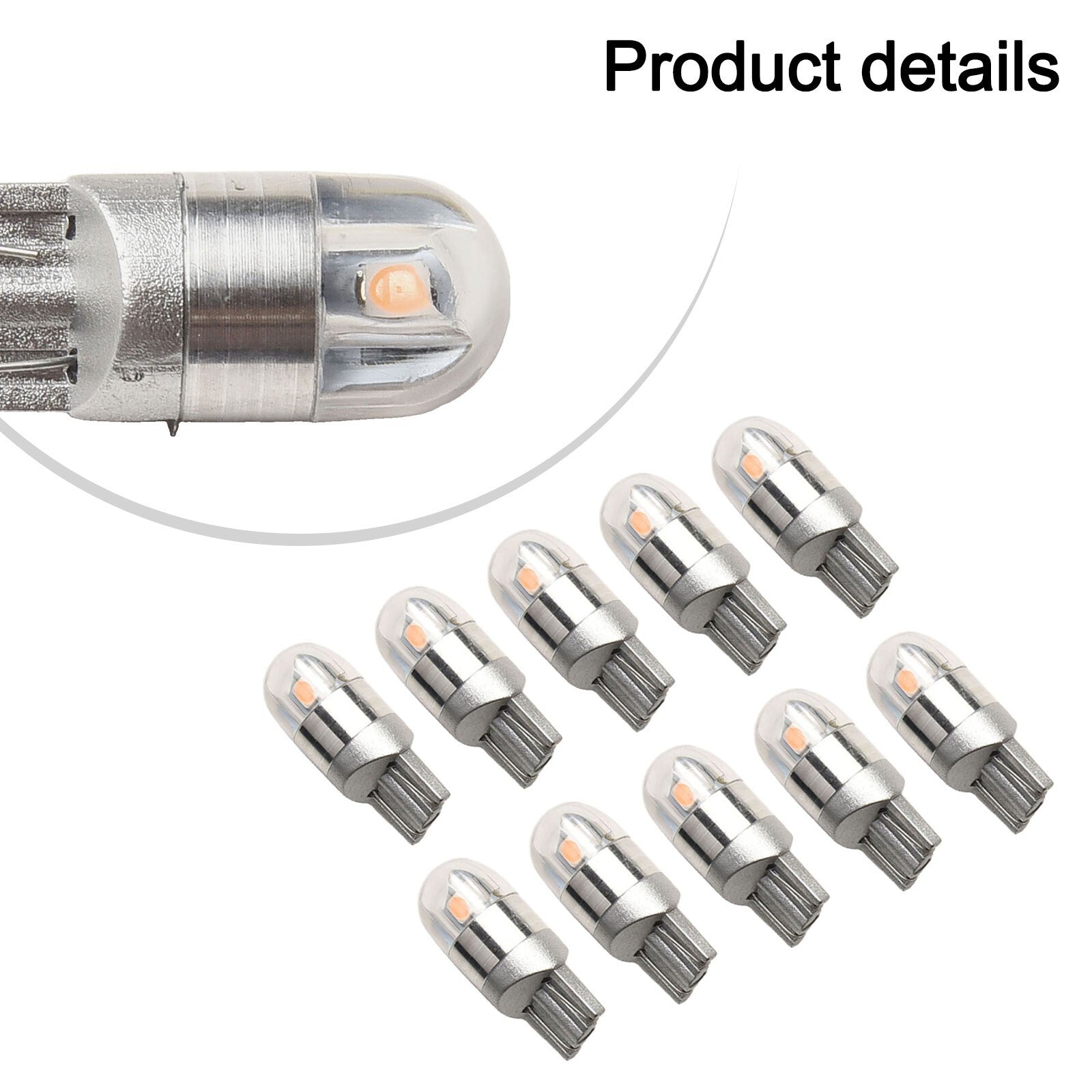 10 x Canbus 194 168 3030 2 LED For SMD Purple Car Side Wedge Light Lamp Bulb
