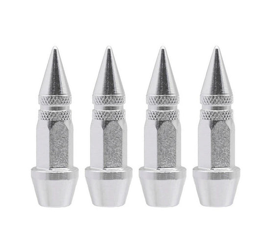 4-piece car tire valve cover rod air dust cover black bullet for Cadillac