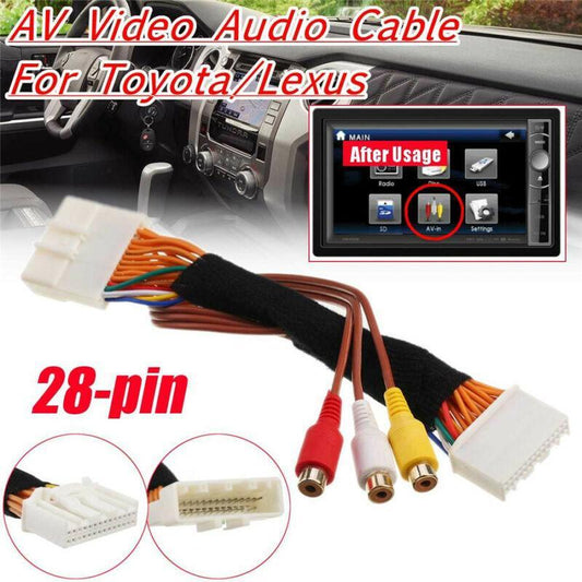 28PIN Touch 2 Entune Display Head Unit AV Video/Audio Cable for Toyota for Lexus