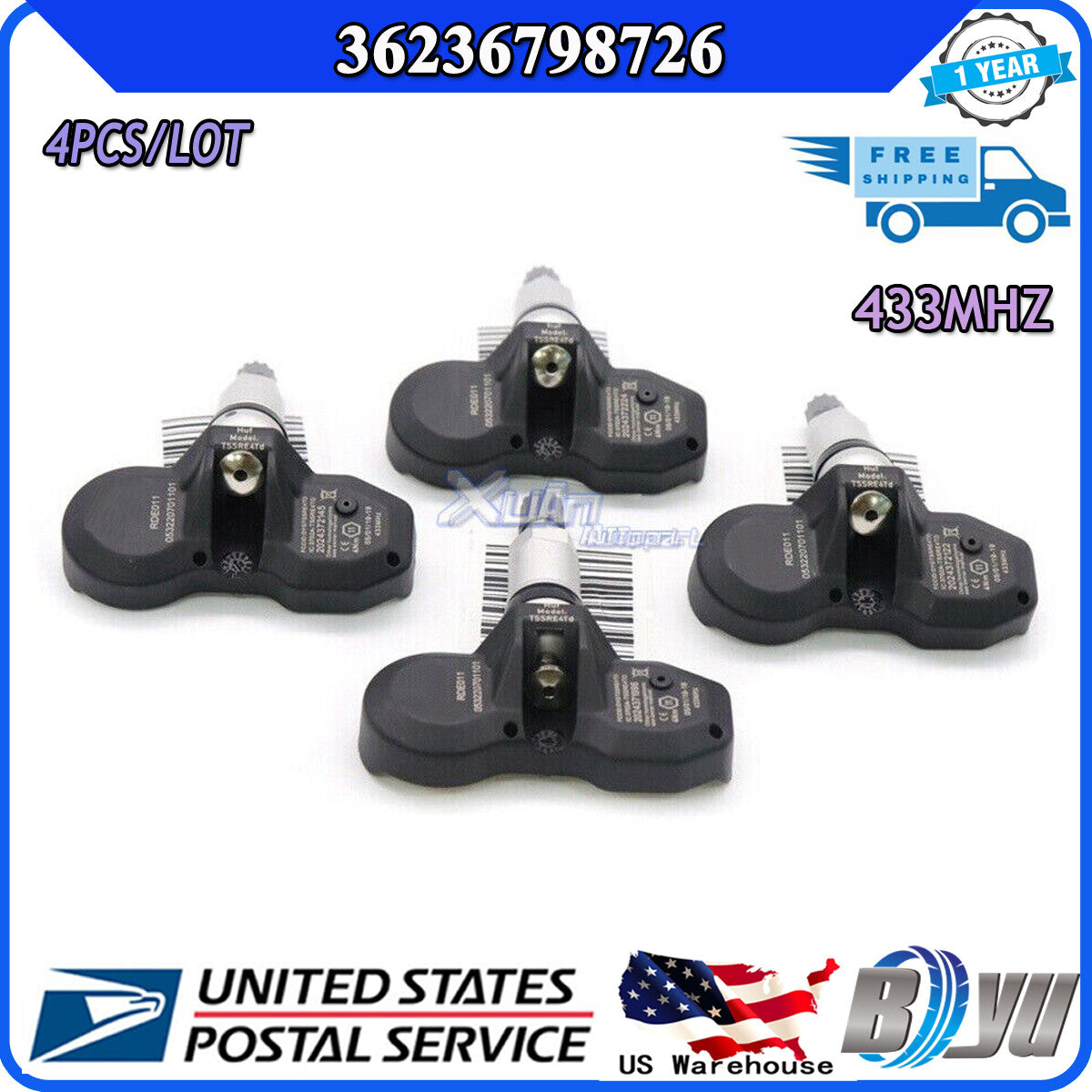 4pcs NEW TPMS 36236771034 433MHz for BMW for Rolls-Royce for Mini TIRE PRESSURE SENSOR