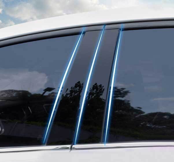 for Kia Forte K3 19-2024 Piano Black Pillar Posts Door Window Molding Strip Trim